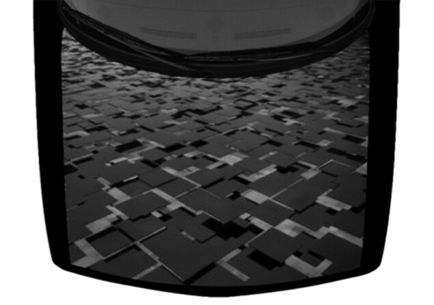 Abstract Black and White Rectangles Hood Truck Wrap Vinyl Car Graphic Decal
