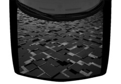 Abstract Black and White Rectangles Hood Truck Wrap Vinyl Car Graphic Decal