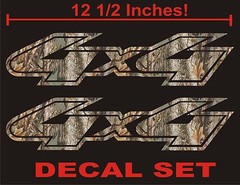 4×4 Truck Decals, REAL TREE CAMOUFLAGE (Set) for Ford F150 and Super Duty CAMO
