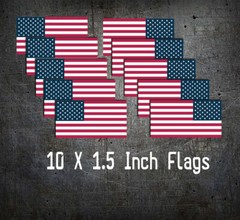 American Flag USA 10 Decals Sticker Military Army Marines Navy Armed Forces 1.5