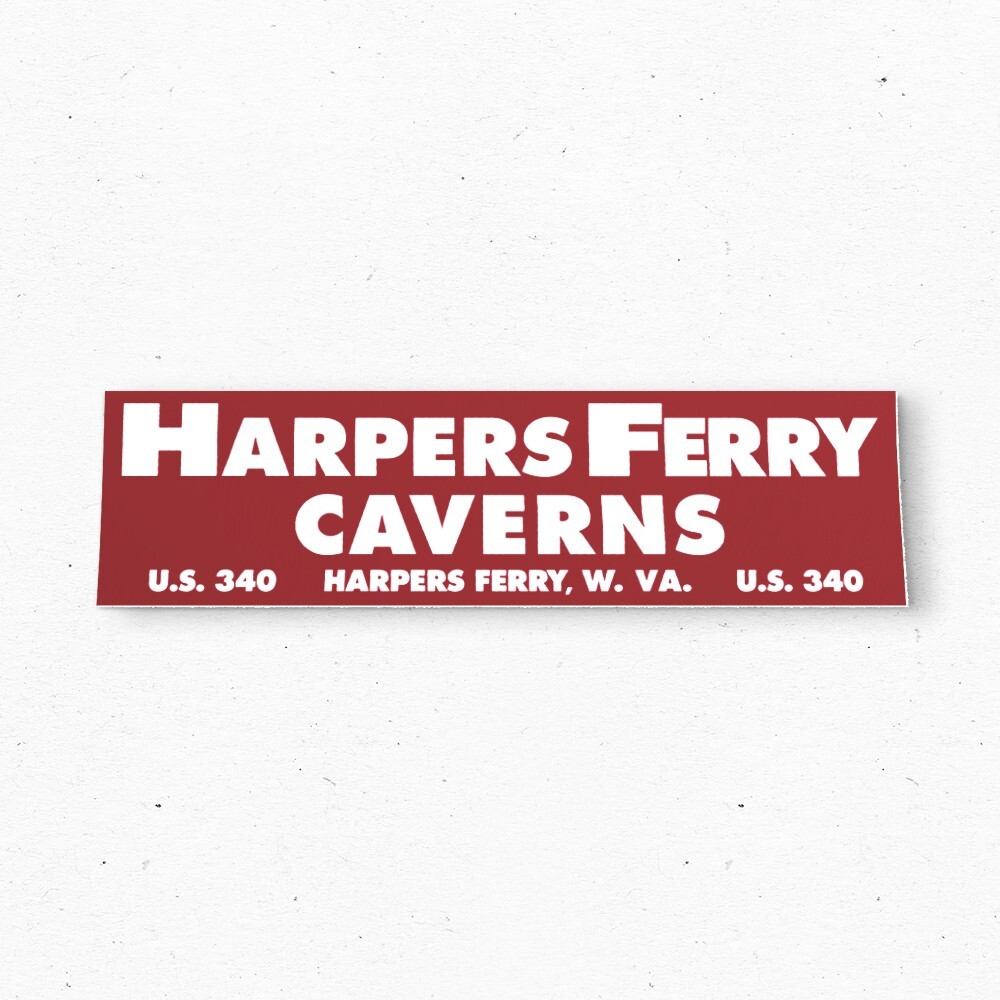 HARPERS FERRY Caverns Bumper Sticker – Tourism West Virginia Vintage Style 80s