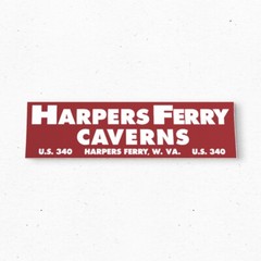 HARPERS FERRY Caverns Bumper Sticker – Tourism West Virginia Vintage Style 80s