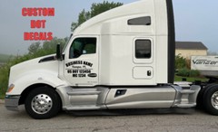Custom US DOT Trucking Decal Stickers – Truck Lettering – 2 Pair – Company Logo