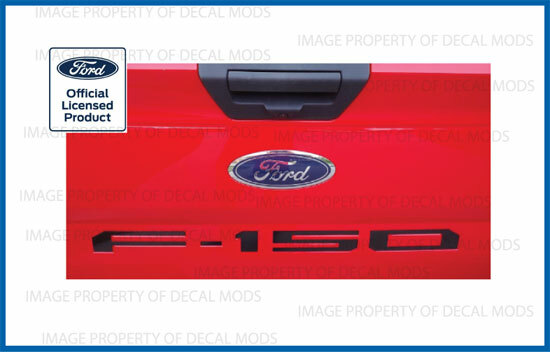 2019 Ford F150 Tailgate Inserts Decals Letters Indent Stickers – MATTE BLACK