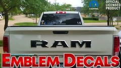 RAM 1500 LARAMIE Tailgate Emblem Decals 2016 2017 2018 USA Designs & Solid Color