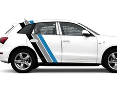 Tricolor Racing Stripe Graphics Sticker For BMW Audi VW Honda Toyota Side Decal