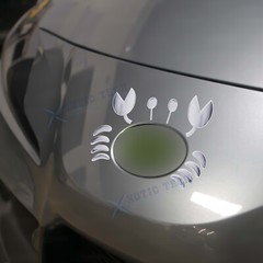 3D Crab Car Logo Stickers Auto Emblem Decal Universal Waterproof Self-Adhesive