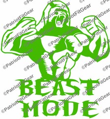 Beast Mode,Ape,11″x10″,Fitness,#BeastMode,Motivation,Gym Life,Beast,Vinyl Decal