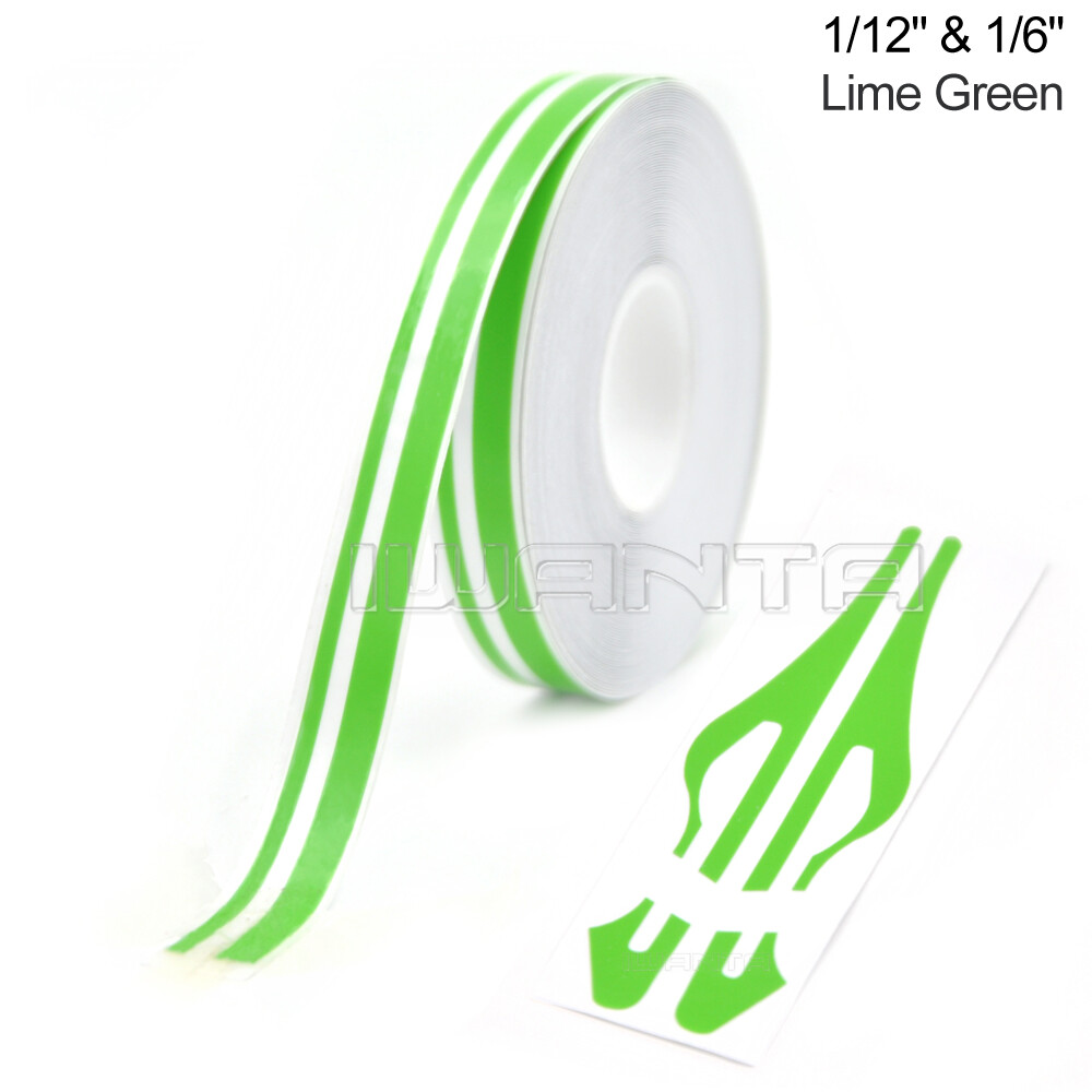 1/12″ & 1/6″ Lime Green Pinstriping Pin Stripe DIY Line Vinyl Tape Decal Sticker