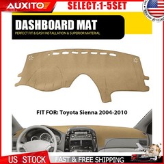 beige Dashboard Cover Mat for Toyota Sienna 2004-10 Custom Fit Dash Pad Mat 1-5X