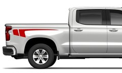 Bed hockey stripes graphics stickers decal compatible with Chevrolet Silverado