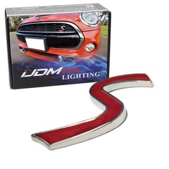 Chrome Finish Red S Letter Badge For MINI Cooper R50 R56 R60 F55 F56 Front/Back