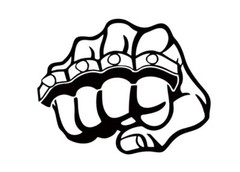 2x Brass Knuckles vinyl Decal MMA Cage Fighting UFC Street