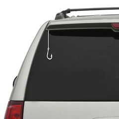 Fish Hook STICKER VINYL DECAL SPORTSMEN OUTDOOR ANGLER FISHING YETI