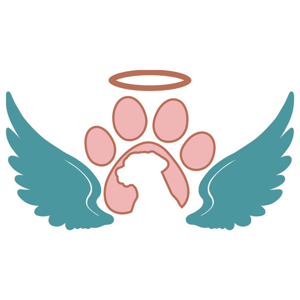 Dog Memorial Sticker Wing Heart Halo Blue Pink Car Tryck Window (4 Inch)
