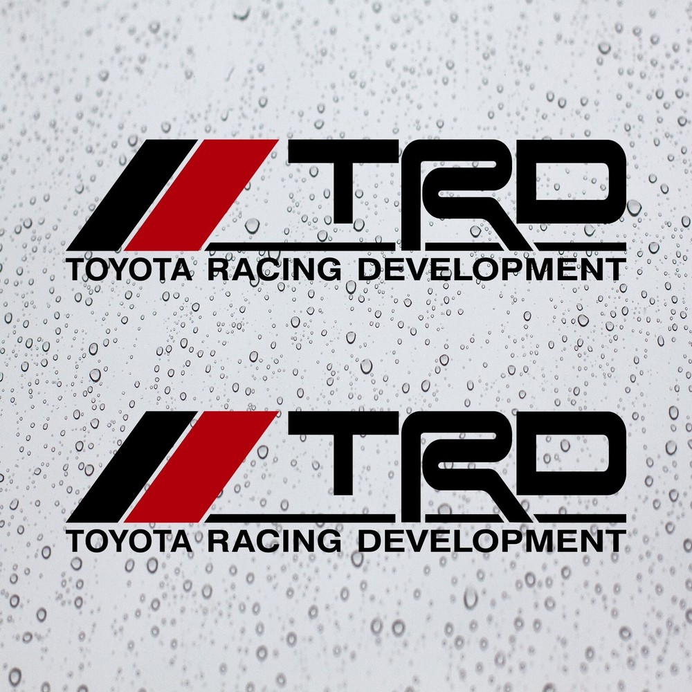 (2x) TRD Racing Development with Stripe for Toyota Cars Truck (10″ x 2.52″)
