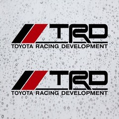 (2x) TRD Racing Development with Stripe for Toyota Cars Truck (10″ x 2.52″)