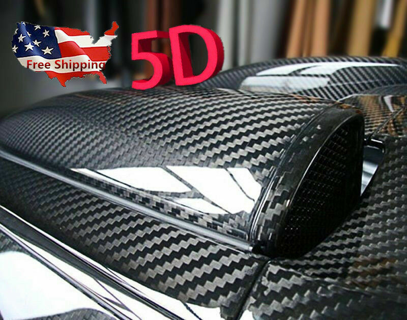 Auto Accessories 5D Glossy Carbon Fiber Vinyl Film Car Interior Wrap Stickers