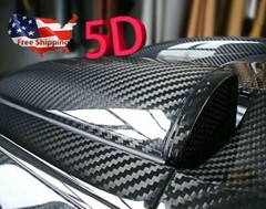 Auto Accessories 5D Glossy Carbon Fiber Vinyl Film Car Interior Wrap Stickers