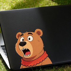 Surprised Animal Stickers Vinyl Waterproof Personalized for Window Laptop Wall