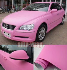 Pink Matte Entire Car Hood Roof Vinyl Wrap Solid Satin Sticker Decal Air Free US