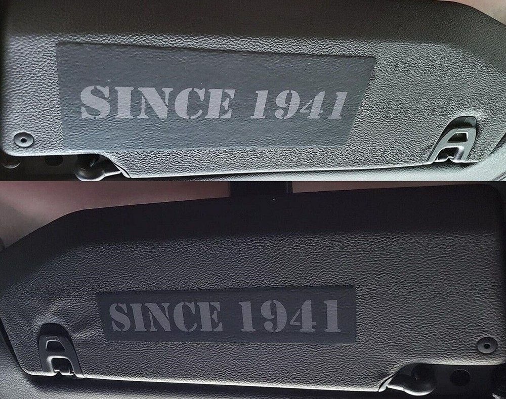 Sun Visor Warning Label Blackout for Jeep Wrangler JK 2011- 2017 – Since 1941