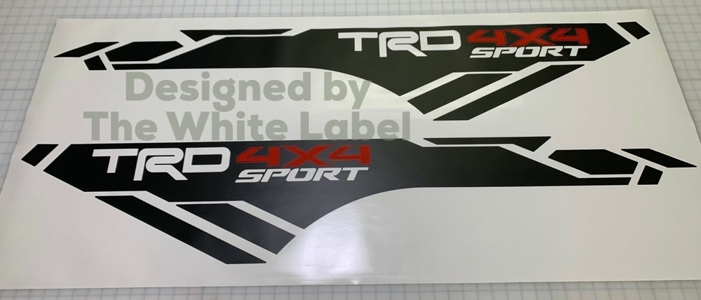 X2 TRD 4×4 Sport vinyl decals 2016-2021 Toyota Tacoma Bedside