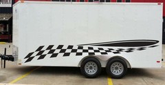 Checkered Flag Race Pickup Trailer RV Vinyl Decal Graphic Vehicle Truck SUV Car