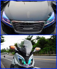 12″x19.6″ Chameleon Neo Blue Color Headlight Taillight Fog Light Vinyl Tint Film