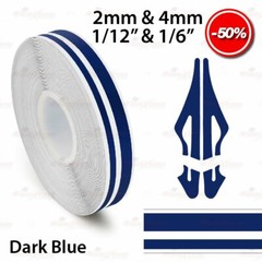 DEEP BLUE 12mm 1/2″ Roll PinStripe PinStriping Dual Lines Tape Vinyl Car STICKER