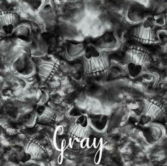 Reaper Skulls Gray vinyl Wrap air release MATTE Finish 12″x12″