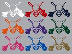 Skull Plumber Plunger Pipe Wrench Car Truck Window Laptop Vinyl Decal Sticker