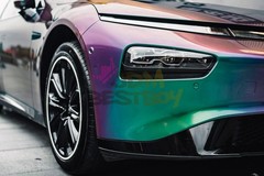 ESSMO PET Galaxy Dust Gloss Spectrum Purple Green Car Vinyl Wrap Decal Sticker