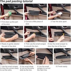 Matte Black Vinyl Wrap Tape 2″ x 30ft SelfAdhesive Car Detailing Kit