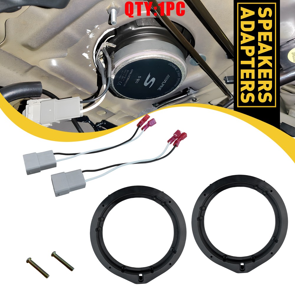 6.5″ Door Speaker Plates&Wiring Adapter Harness For HONDA Civic 2012-2019 1-5X