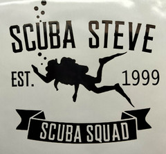SCUBA STEVE VINYL DECAL 5.5″ X 5.5″