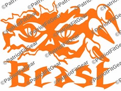 Beast,Beast Mode,Fear The Beast,12″x9″,Beast Mode,Fitness,Motivation,Vinyl Decal