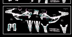 Graphic Kit Vinyl Wrap Decals motocross Husqvarna FC+TC 2025+ (2024 Factory Ed)