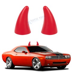 Red JDM Front Bumper Devil Bull Horn Sticker For Nissan 350z 370Z GTR Altima