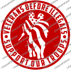 Veterans Before Illegals,Support Our Troops,Military,We The People,Vinyl Decal