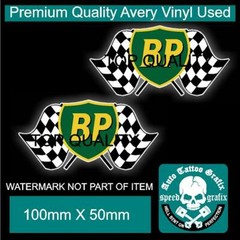 VINTAGE BP SUPER Decal Sticker X2 PetrolEana Americana Bowser Garage Stickers