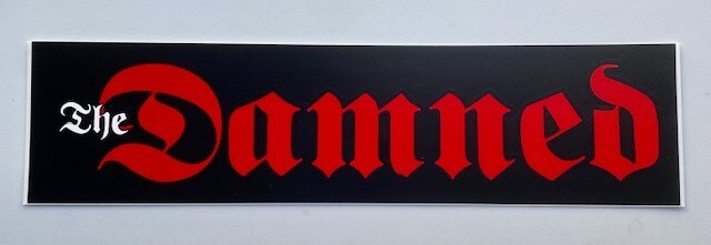 The Damned Sticker Vinyl Decal Car Bumper Window Punk Rock 2″ X 8″ (271)