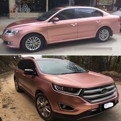 50FT X 5FT Full Car Wrap Rose Gold Pearl Metal Satin Chrome Vinyl Sticker HDUS