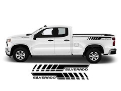 Decal Vinyl Compatible with Chevy Silverado Bedside graphics .. Both sides.