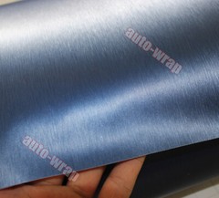 Flexible Blue Matte Car Metal Brushed Texture Aluminum Vinyl Wrap PVC Sticker US