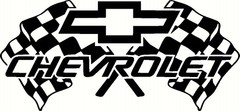 (2 ) CHEVROLET W/CHECKERED FLAG Decals Stickers Chevy Car Truck FREE SHIPPING