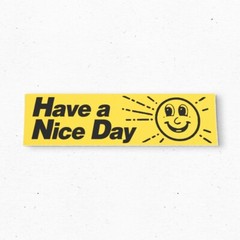 HAVE A NICE DAY Bumper Sticker – Sun Smile Vintage Style – Vinyl Decal 80s 90s