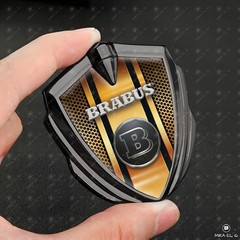 Brabus 3D metal shield emblem sticker car for fender hood