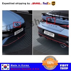 OEM Matt Black Front 86300IB000 & Rear 86302IB000 H Emblem for Elantra Avante N