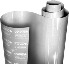 VViViD+ Ultra Gloss Silver Metallic Vinyl Car Wrap Air Release Film Roll